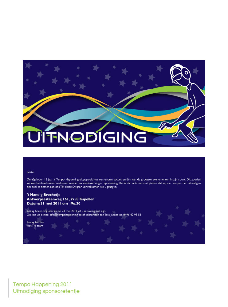 Tempo Happening - Uitnodiging Sponsoretentje
