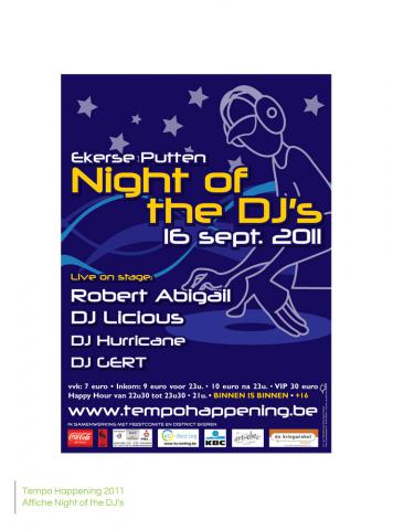 Tempo Happening - Affiche Night of the DJ's