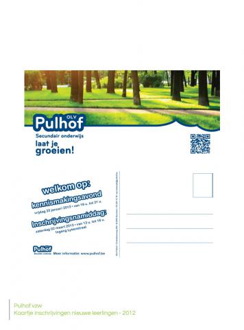 Pulhof - Postkaartje inschrijvingen 